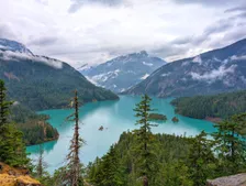 The turquoise waters of Diablo Lake, North Cascades