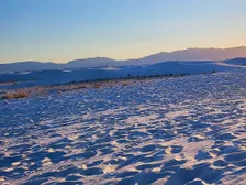 Stunning gypsum dunes glistening at White Sands