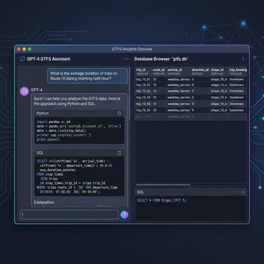 ChatGPT for GTFS: Benchmarking LLMs on GTFS Semantics and Retrieval