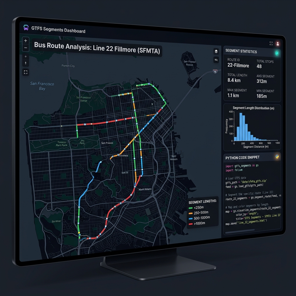 GTFS Segments: A Fast and Efficient Library to Generate Bus Stop Spacings